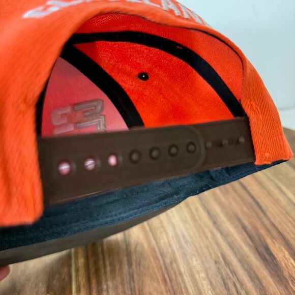 Cleveland Browns Snapback Hat Embroidered Logo Cap Big C Orange Brown New Tags - Picture 12 of 16